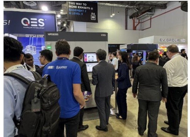 Visitors at the QES / DIP-View booth — SEMICON Southeast Asia 2025